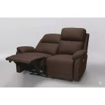 Vidaxl Two Seater Recliner DARK BROWN FABRIC (SKU-324097)