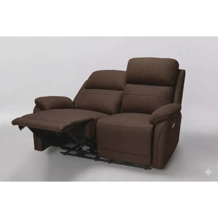 Vidaxl Two Seater Recliner DARK BROWN FABRIC (SKU-324097) - Image 2