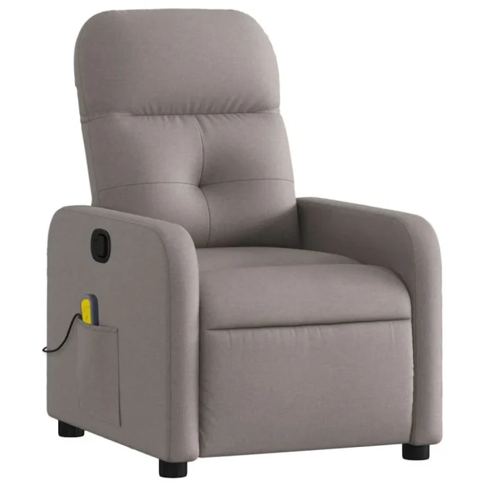 VidaXL Reclining Massage Chair Taupe Fabric (SKU-374213) - Image 2