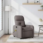 VidaXL Reclining Massage Chair Taupe Fabric (SKU-374213)