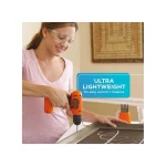 7.2V Li-Ion Cordless Electric Compact Drill Driver For Screwdriving & Fastening with 7 Pieces Screwdriver Bitset, Orange/Black - Image 4