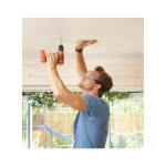 7.2V Li-Ion Cordless Electric Compact Drill Driver For Screwdriving & Fastening with 7 Pieces Screwdriver Bitset, Orange/Black - Image 6