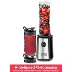 BLACK+DECKER Sports Blender/Smoothie Maker, 6-Piece Set with 500ml & 300ml BPA-Free Sports Bottles, 21,500 RPM Turbo Speed, Stainless Steel Blades for Ice & Frozen Fruits, 500 ml 300 W