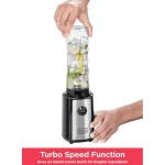 BLACK+DECKER Sports Blender/Smoothie Maker, 6-Piece Set with 500ml & 300ml BPA-Free Sports Bottles, 21,500 RPM Turbo Speed, Stainless Steel Blades for Ice & Frozen Fruits, 500 ml 300 W - Image 5