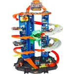 Hot Wheels City Robo T-Rex Ultimate Garage Multi-level multi-play mode Park 100 plus 1:64 scale cars - Image 4