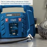 Scheppach Airforce 5 Compressor with Digital Display, 12 V / 230 V Connection for Car/Car, Portable Suitcase Compressor, 8 Bar Working Pressure, 150 W, Suction Power 36.5 l/min, Includes Accessories - Image 2