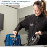 Scheppach Airforce 5 Compressor with Digital Display, 12 V / 230 V Connection for Car/Car, Portable Suitcase Compressor, 8 Bar Working Pressure, 150 W, Suction Power 36.5 l/min, Includes Accessories - Image 5