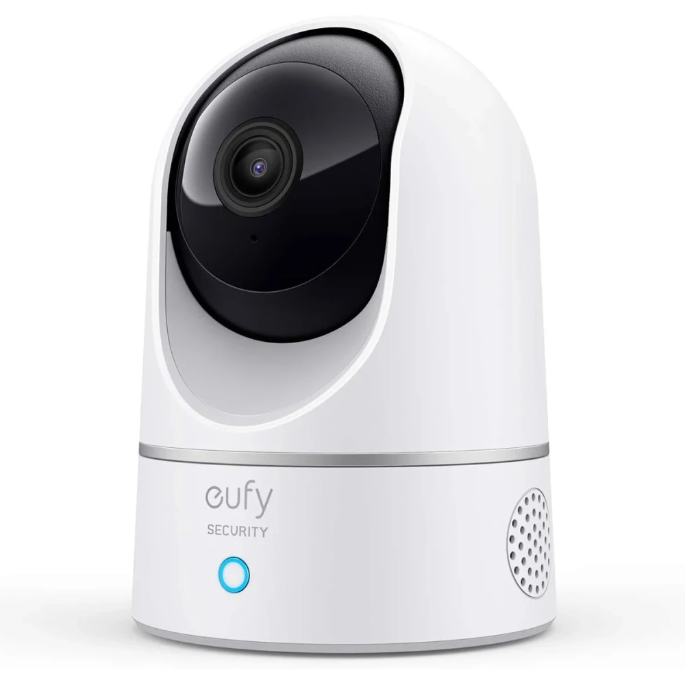 image eufy Security Indoor Cam E220, Camera for home Security, Pan & Tilt, Dog/Pet Camera, 2K Wi-Fi Plug-in, Motion Tracking, Motion Only Alerts, Night Vision, HomeBase 3 Compatible, Voice Assistant Support - Image 1