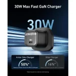 Anker Zolo 30W USB C Charger, Compact GaN USB C Charger, Enhanced Temperature Control, 3X Faster Charging, Compatible with iPhone, iPad, Samsung, Pixel, and More - Image 2