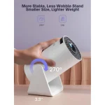 WiMiUS Mini Projector S27 WiFi Bluetooth 1080P Support, 270° Adjustable Stand, Auto Keystone Portable Home Theater Projector - Image 6