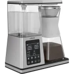 LePresso Crystal Brew Drip Tea & Drip Coffee Maker Machine, 1400W, Smart Digital Control, 1.2L Capacity, Keep-Warm Base, Brewing Up to 8 Cups, Best Tea & Coffee Brewer for Home & Office – Silver
