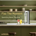 LePresso Sparkling Water Maker, Slow-Fast Releasing System Sparkling Soda Machine, Homemade Soda Maker with Dual 350mL and 500mL Bottle, 1L Capacity Compatible with CO2 Capsule - Silver - Image 2