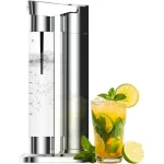 LePresso Sparkling Water Maker, Slow-Fast Releasing System Sparkling Soda Machine, Homemade Soda Maker with Dual 350mL and 500mL Bottle, 1L Capacity Compatible with CO2 Capsule - Silver - Image 8
