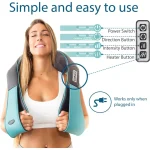 InvoSpa Shiatsu Neck and Back Massager with Heat - Deep Kneading Pillow for Massage - Electric Full Body Massager - Image 2