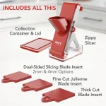 Zippy Slicer Mandoline Slicer, Julienne, Choper And Dicer For Vegetables - Image 3