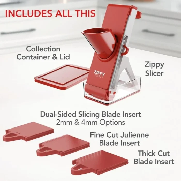 Zippy Slicer Mandoline Slicer, Julienne, Choper And Dicer For Vegetables - Image 3