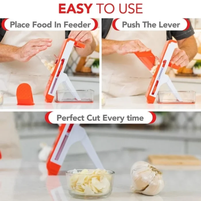 Zippy Slicer Mandoline Slicer, Julienne, Choper And Dicer For Vegetables - Image 4
