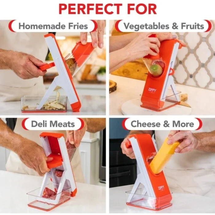 Zippy Slicer Mandoline Slicer, Julienne, Choper And Dicer For Vegetables - Image 7